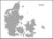 Vector halftone Dotted map of Denmark country