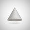 Vector Halftone Stippled Geometric Figure Illustration - 3D Quadrangular Pyramid