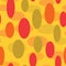 Vector halloween bold polka seamless pattern background