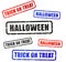 Vector halloween stamp words design