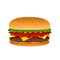 Vector hamburger clip art illustration