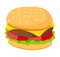 Vector hamburger fast food icon