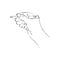 Vector hand with cosmetic pencil