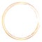 Vector Hand Draw Sketch Golden Circle Frame from Multiple Black thic market for your element design, isolated on white