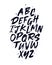 Vector Hand Drawn Alphabet Font. Brush painted letters