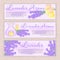 Vector hand drawn banner with lavender and oil burner