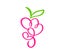 Vector hand drawn Bunch of grapes outline doodle icon fruit. Bunch of grapes sketch illustration for logo, print, web