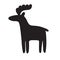 Vector hand drawn doodle deer moose silhouette