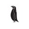 Vector hand drawn doodle sketch black penguin