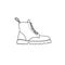 Vector hand drawn doodle sketch boot