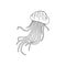 Vector hand drawn doodle sketch jelly fish