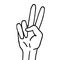 Vector hand drawn doodle sketch peace sign