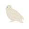 Vector hand drawn doodle sketch polar snowy owl