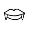Vector hand drawn doodle sketch vampire lips