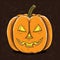 Vector hand drawn helloween pumpkin illustration