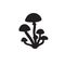 Vector hand drawn honey mushroom silhouette