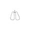 Vector hand drawn icon, lungs. Isolated object.