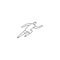 Vector hand drawn icon, a male athlete runner. Active way of life. Professional sport.