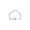 Vector hand drawn icon. A plug with wire that forms a house silhouette. Housekeeping and home repairs theme.