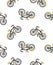 Vector hand drawn illustration with bicycle. Cycling design isolated on the white background.