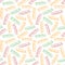 Vector hand drawn pasta Fusilli. Seamless pattern