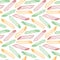 Vector hand drawn pasta Penne. Seamless pattern