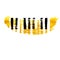 Vector hand drawn piano keyboard with brush texture.