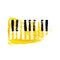 Vector hand drawn piano keyboard with brush texture.