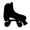 Vector hand drawn quad roller skate silhouette