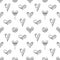 Vector hand drawn seamless pattern, decorative stylized childish hearts. Doodle style, tribal graphic illustration Cute hand drawi