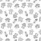 Vector hand drawn seamless pattern Decorative stylized childish houses Doodle style, graphic illustration Ornamental cute hand dra
