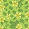Vector hand drawn seamless pattern with a plant Tribulus Terrestris -06