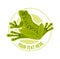 Vector Hand drawn sketch of frog illustration on white background