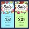 Vector hand drawn sweets vertical sale banner templates