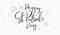 Vector hand lettering happy saint patrick`s day phrase with doodle clower leaves