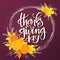 Vector hand lettering thanksgiving greetings phrase