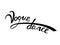 Vector hand lettering Vogue dance