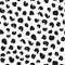 Vector hand-painted seamless pattern with cheetah, leopard dots,