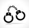 Vector handcuffs icon black design