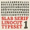 Vector handmade slab serif linocut typeset