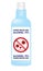 Vector of handwashing bottle with Spray alcohol 70% for hand cleaning and killing viruses or bacteria, Coronavirus 2019-nCoV Stop