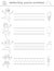 Vector handwriting practice worksheet. Printable black and white activity for pre-school children. Educational game for writing