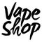 Vector handwritten inscription Vape shop in black