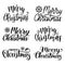 Vector handwritten Merry Christmas calligraphy set. Collection of Nativity and New Year lettering.