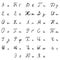 Vector Handwritten Russian Alphabet. Cyrillic Font.