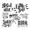 Vector Handwritten Sale Phrases in Grunge Style. Short Promotional Phrases