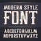 Vector handy crafted modern label font