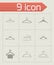 Vector hanger icons set