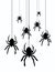 vector hanging spiders