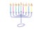 Vector Hanukkah Illustration,Hand drawn menora and candles